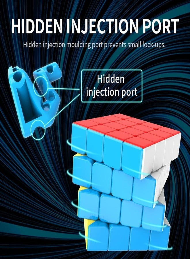 دي إيترنال مكعب ألغاز دي إيترنال 4×4×4 عالي السرعة بدون ملصقات - لعبة سرعة سحرية 4×4، متعدد الألوان، للمراهقين - Image 4